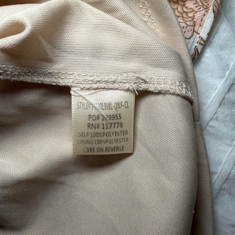 Lovestitch Dress Womens Medium Cream Floral Boho Off Shoulder Smocked Mini Lurex - Picture 7 of 7